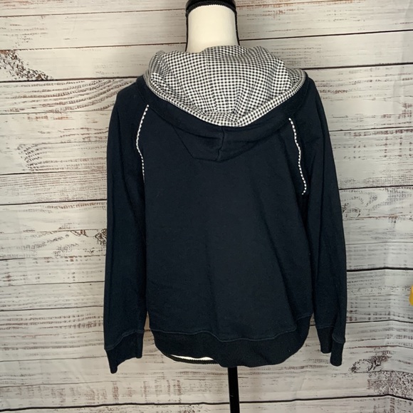 Ladies Zip up thin black and white jacket by Kim Rogers Size PL - Picture 3 of 5